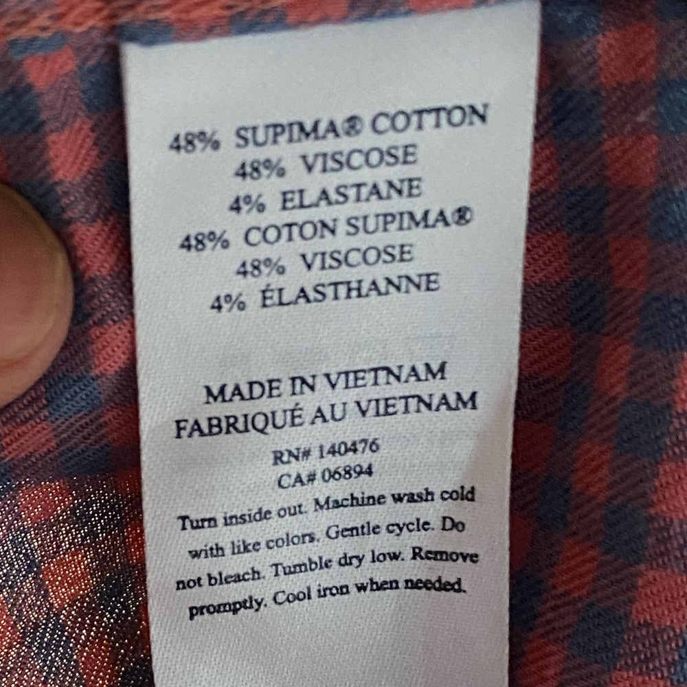 Faherty Men's Flannel Plaid Button Down Shirt Siz… - image 6